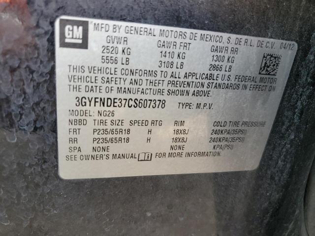 Photo 10 from auction – 2012 CADILLAC SRX LUXURY with VIN 3GYFNDE37CS607378