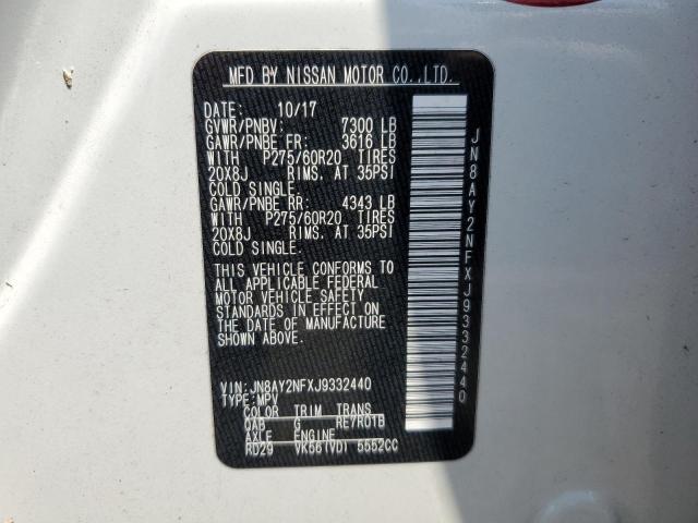 Photo 10 from auction – 2018 NISSAN ARMADA PLA with VIN JN8AY2NFXJ9332440
