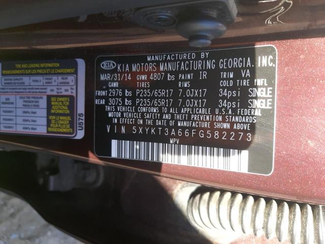 Photo 10 from auction – 2015 KIA SORENTO LX with VIN 5XYKT3A66FG582273