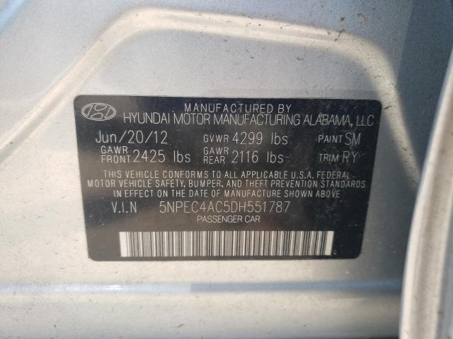 Photo 10 from auction – 2013 HYUNDAI SONATA SE with VIN 5NPEC4AC5DH551787