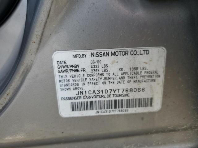 Photo 10 from auction – 2000 NISSAN MAXIMA GLE with VIN JN1CA31D7YT768066