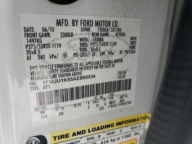 Photo 10 from auction – 2010 FORD EXPEDITION with VIN 1FMJU1K55AEB65534