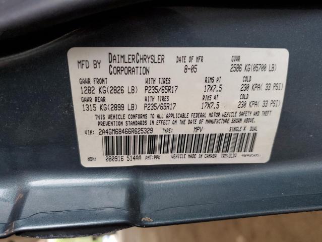 Foto 10 de la subasta – 2006 CHRYSLER PACIFICA T con VIN 2A4GM68466R625329