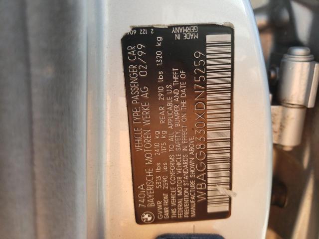 Photo 10 from auction – 1999 BMW 740 I AUTO with VIN WBAGG8330XDN75259