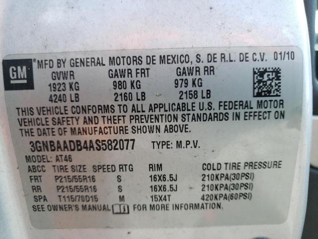 Photo 10 from auction – 2010 CHEVROLET HHR LS with VIN 3GNBAADB4AS582077