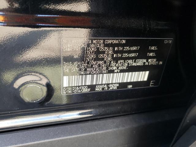 Photo 10 from auction – 2019 TOYOTA RAV4 LE with VIN JTMG1RFV2KD011841