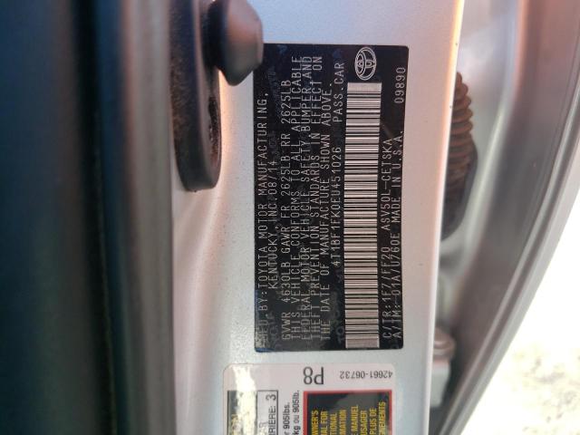 Photo 10 from auction – 2014 TOYOTA CAMRY L with VIN 4T1BF1FK0EU451026