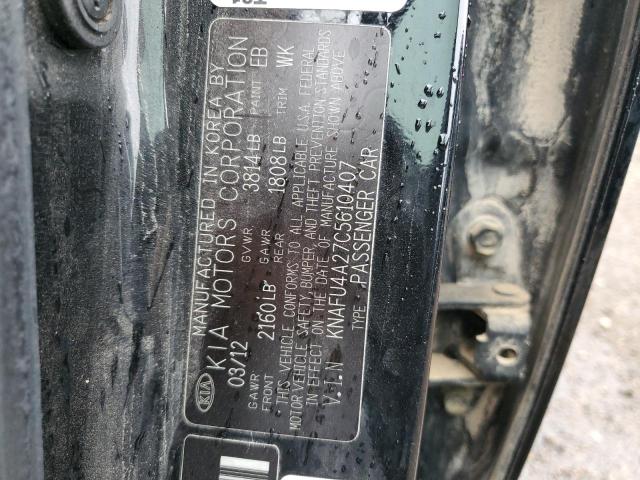 Photo 10 from auction – 2012 KIA FORTE EX with VIN KNAFU4A27C5610407