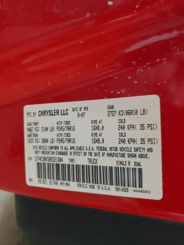 Photo 10 from auction – 2008 DODGE DAKOTA SXT with VIN 1D7HE38K58S521684