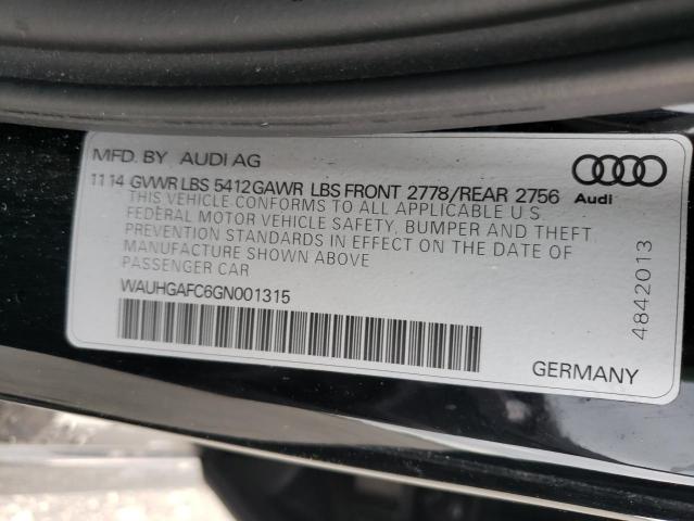 Photo 10 from auction – 2016 AUDI A6 PRESTIG with VIN WAUHGAFC6GN001315