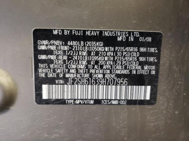 Photo 10 from auction – 2009 SUBARU FORESTER 2 with VIN JF2SH61639H707956