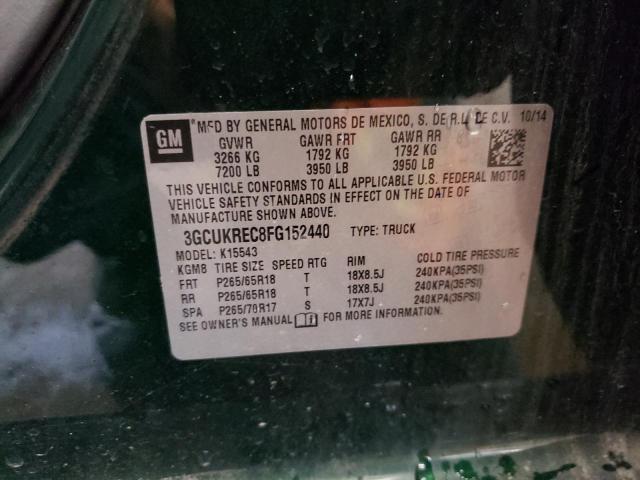 Photo 10 from auction – 2015 CHEVROLET SILVERADO with VIN 3GCUKREC8FG152440