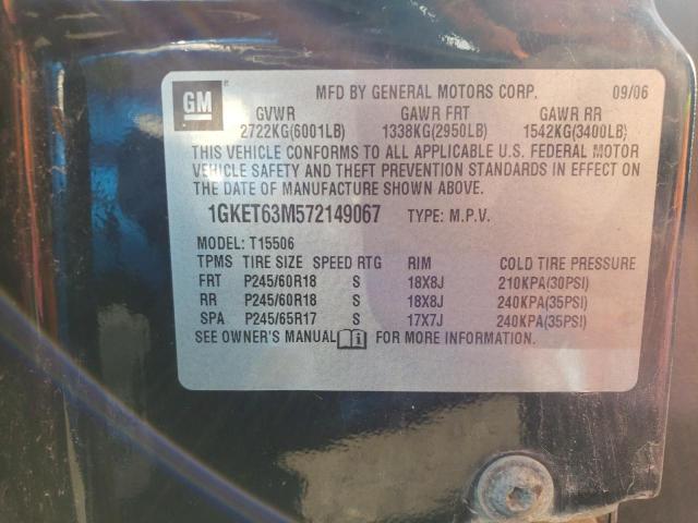 Photo 10 from auction – 2007 GMC ENVOY with VIN 1GKET63M572149067