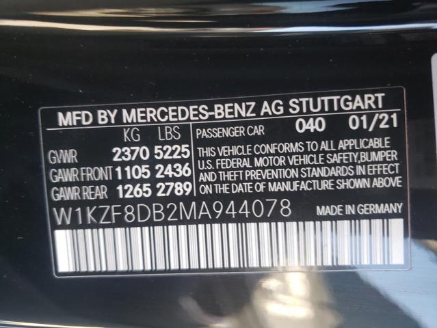 Photo 10 from auction – 2021 MERCEDES-BENZ E 350 with VIN W1KZF8DB2MA944078