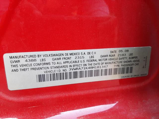 Photo 10 from auction – 2008 VOLKSWAGEN JETTA WOLF with VIN 3VWRA71K48M181347