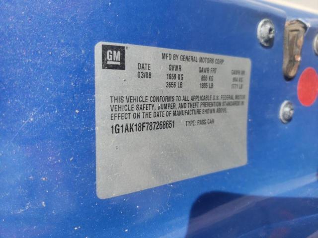 Photo 10 from auction – 2008 CHEVROLET COBALT LS with VIN 1G1AK18F787268651