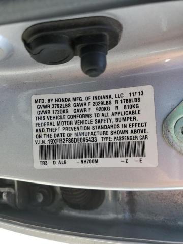 Photo 10 from auction – 2013 HONDA CIVIC EX with VIN 19XFB2F86DE095433