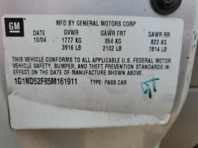 Photo 10 from auction – 2005 CHEVROLET CLASSIC with VIN 1G1ND52F85M161911