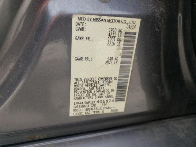 Photo 10 from auction – 2014 NISSAN ALTIMA 2.5 with VIN 1N4AL3AP1EC406874