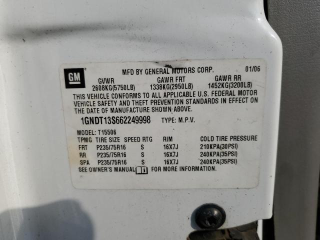 Photo 10 from auction – 2006 CHEVROLET TRAILBLAZE with VIN 1GNDT13S662249998