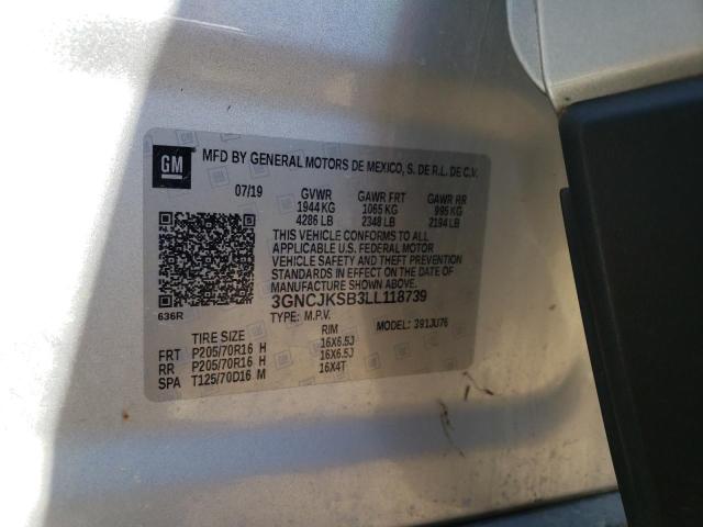 Photo 10 from auction – 2020 CHEVROLET TRAX LS with VIN 3GNCJKSB3LL118739