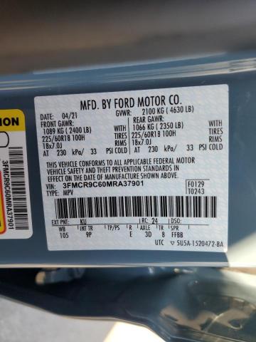 Photo 10 from auction – 2021 FORD BRONCO SPO with VIN 3FMCR9C60MRA37901