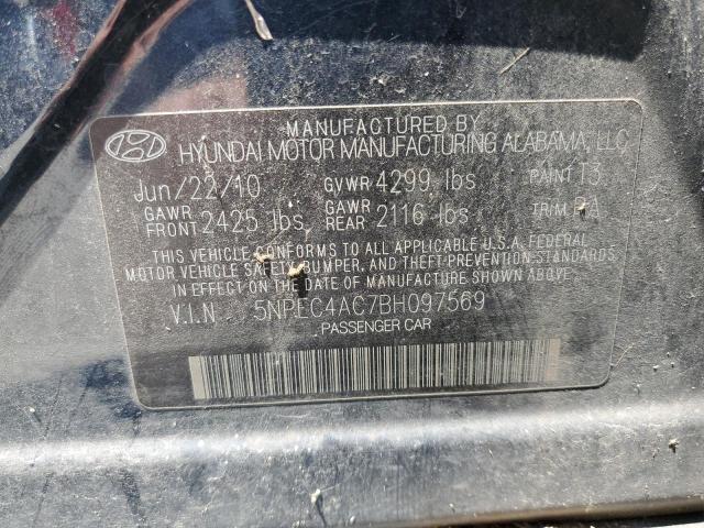 Фото 10 с аукциона – 2011 HYUNDAI SONATA SE с VIN 5NPEC4AC7BH097569