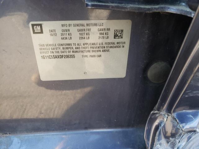 Photo 10 from auction – 2013 CHEVROLET MALIBU 1LT with VIN 1G11C5SAXDF206355