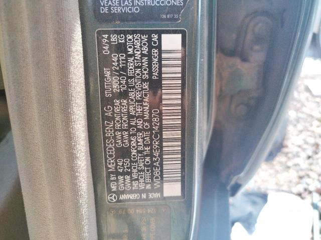 Photo 10 from auction – 1994 MERCEDES-BENZ E 420 with VIN WDBEA34E9RC142870