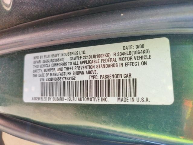 Photo 10 from auction – 2000 SUBARU LEGACY OUT with VIN 4S3BH6656Y7653152