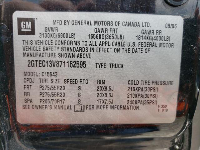 Photo 10 from auction – 2007 GMC NEW SIERRA with VIN 2GTEC13V871162595