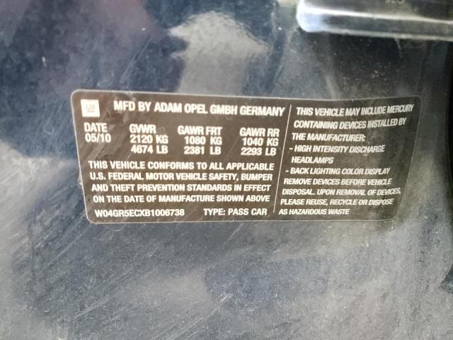 Photo 10 from auction – 2011 BUICK REGAL CXL with VIN W04GR5ECXB1006738