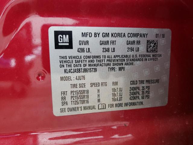 Photo 10 from auction – 2018 BUICK ENCORE PRE with VIN KL4CJASB7JB615739