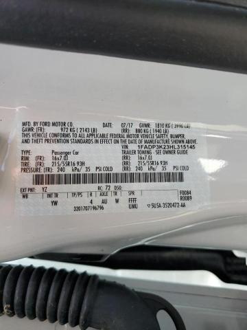 Photo 10 from auction – 2017 FORD FOCUS SE with VIN 1FADP3K23HL315145
