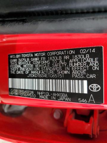 Photo 10 from auction – 2014 TOYOTA PRIUS C with VIN JTDKDTB34E1065151