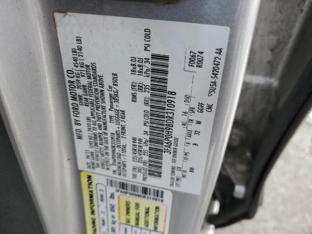 Photo 10 from auction – 2013 FORD FUSION SE with VIN 3FA6P0H98DR310918