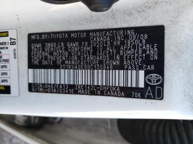 Photo 10 from auction – 2009 TOYOTA COROLLA MA with VIN 2T1KU40E99C105848