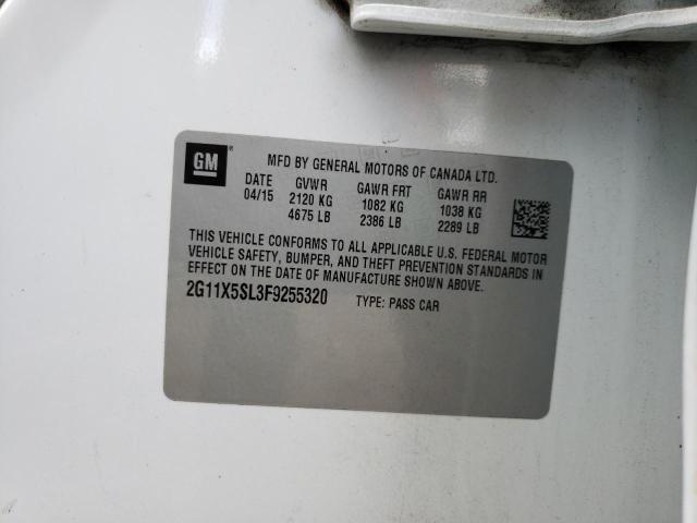 Photo 10 from auction – 2015 CHEVROLET IMPALA LS with VIN 2G11X5SL3F9255320