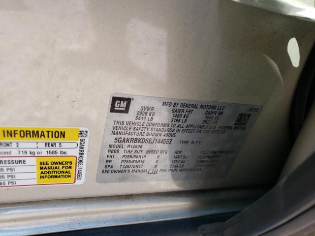 Photo 10 from auction – 2014 BUICK ENCLAVE with VIN 5GAKRBKD6EJ144553
