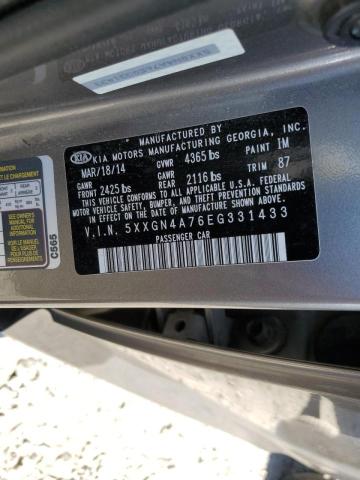 Photo 10 from auction – 2014 KIA OPTIMA EX with VIN 5XXGN4A76EG331433