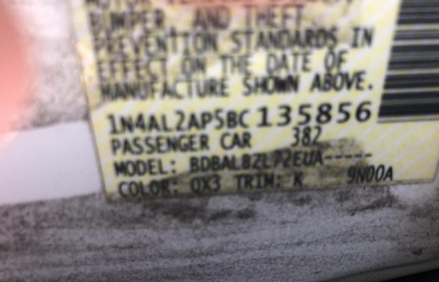 Photo 10 from auction – 2011 NISSAN ALTIMA BAS with VIN 1N4AL2AP5BC135856