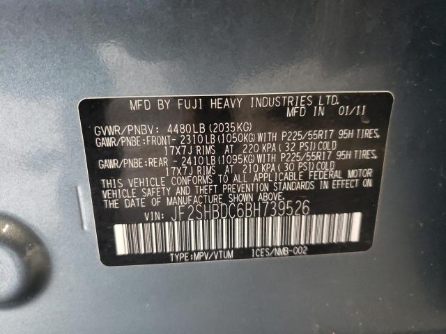 Photo 10 from auction – 2011 SUBARU FORESTER 2 with VIN JF2SHBDC6BH739526