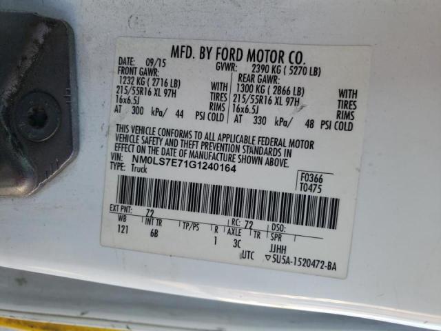 Photo 10 from auction – 2016 FORD TRANSIT CO with VIN NM0LS7E71G1240164