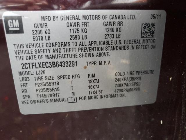 Photo 10 from auction – 2011 GMC TERRAIN SL with VIN 2CTFLXEC3B6433291