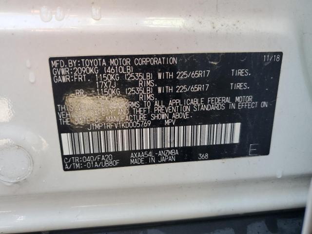 Photo 9 from auction – 2019 TOYOTA RAV4 XLE with VIN JTMP1RFV1KD005769