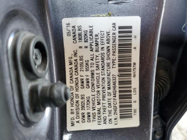 Photo 10 from auction – 2016 HONDA CIVIC EX with VIN 2HGFC1F44GH646327