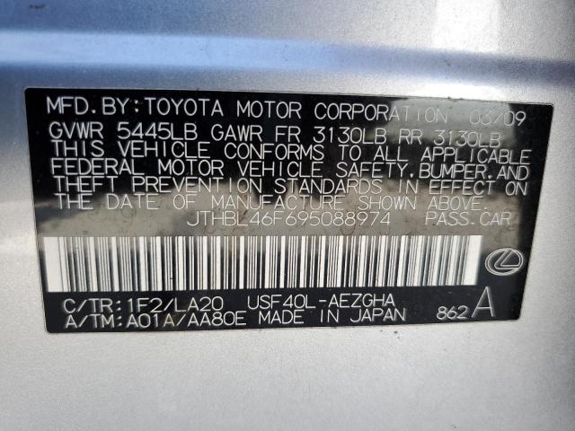 Photo 10 from auction – 2009 LEXUS LS 460 with VIN JTHBL46F695088974