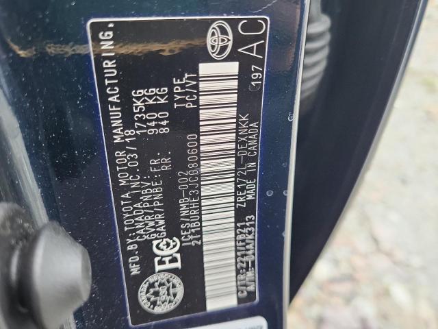 Photo 10 from auction – 2018 TOYOTA COROLLA L with VIN 2T1BURHE3JC080600