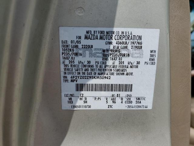 Photo 10 from auction – 2005 MAZDA TRIBUTE I with VIN 4F2YZ02Z95KM50942