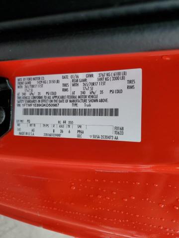 Photo 10 from auction – 2016 FORD F150 with VIN 1FTMF1E89GKD50987